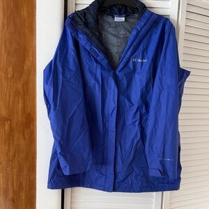Columbia Arcadia II Clematis Blue Women’s Waterproof Jacket size 1x